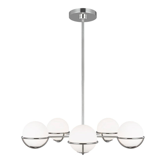 Apollo 5 Light Chandelier – Polished Nickel