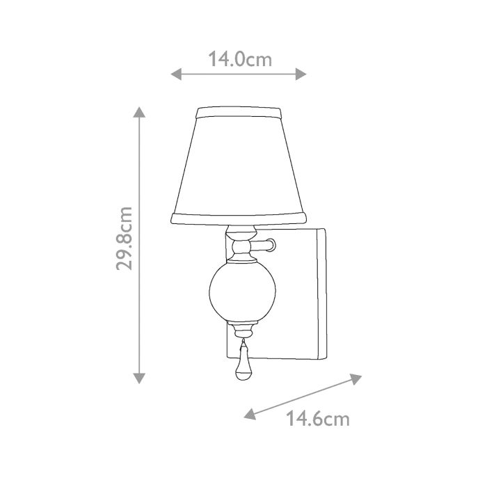 Argento 1 Light Wall Light - Oxidized Silver Leaf