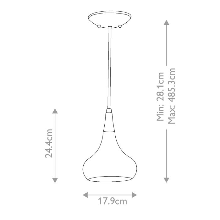 Beso 1 Light Mini Pendant - Dark Bronze