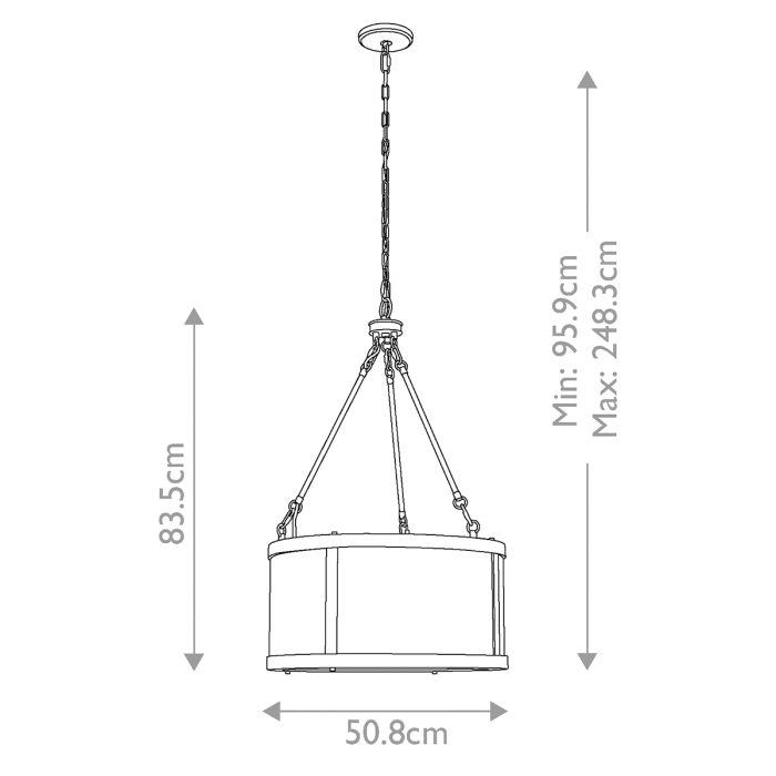 Bluffton 3 Light Pendant - Oil Rubbed Bronze