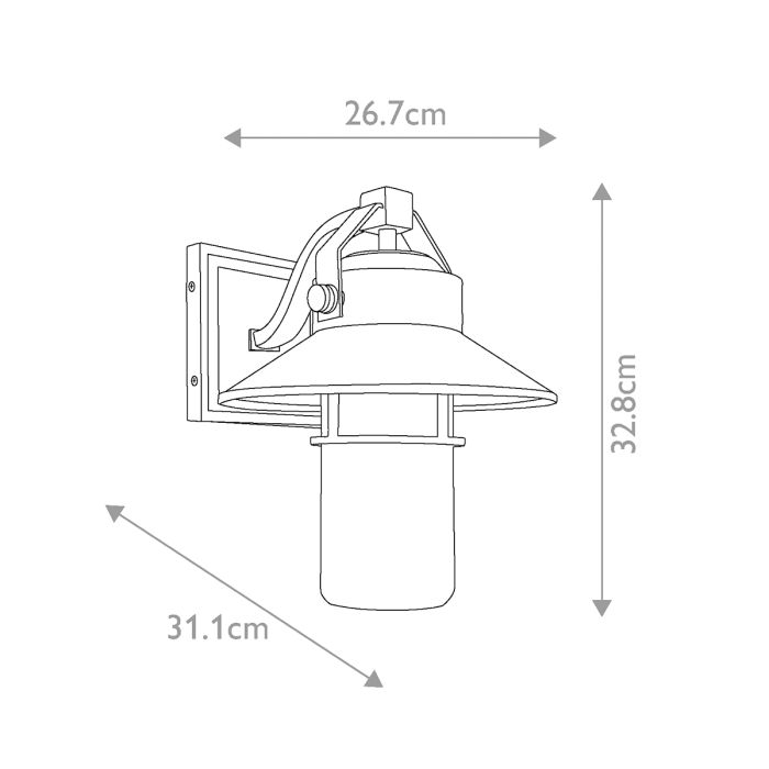 Boynton 1 Light Medium Wall Lantern - Painted Brushed Steel