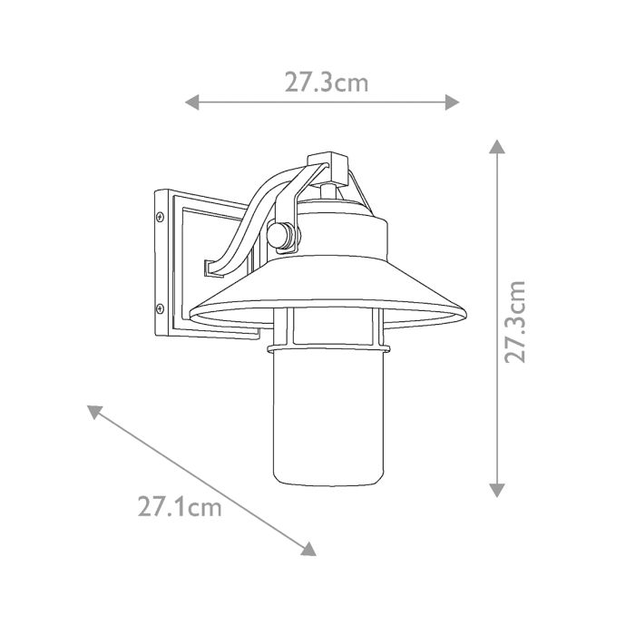 Boynton 1 Light Small Wall Lantern - Painted Brushed Steel