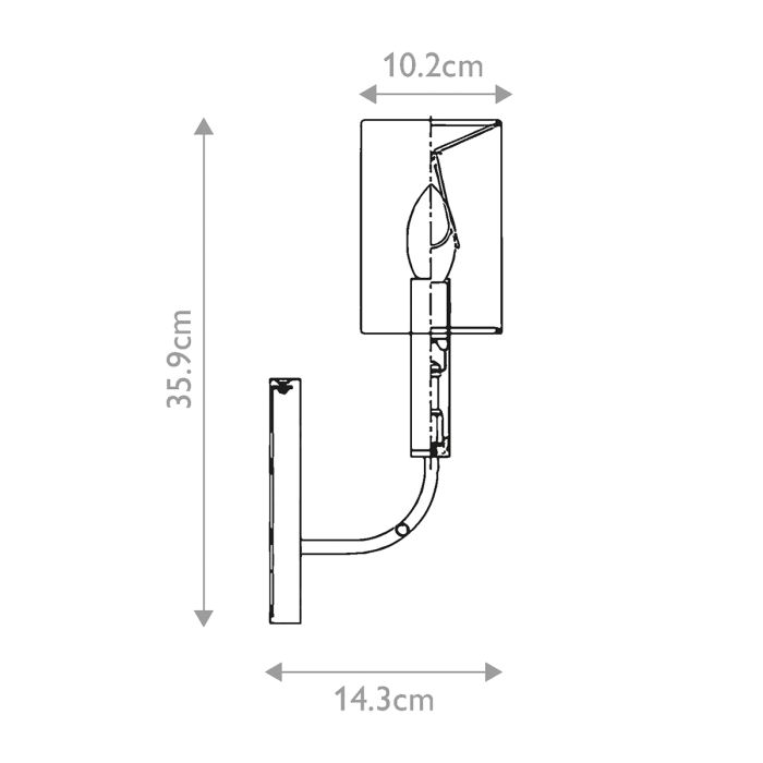 Brianna 1 Light Wall Light - Burnished Brass