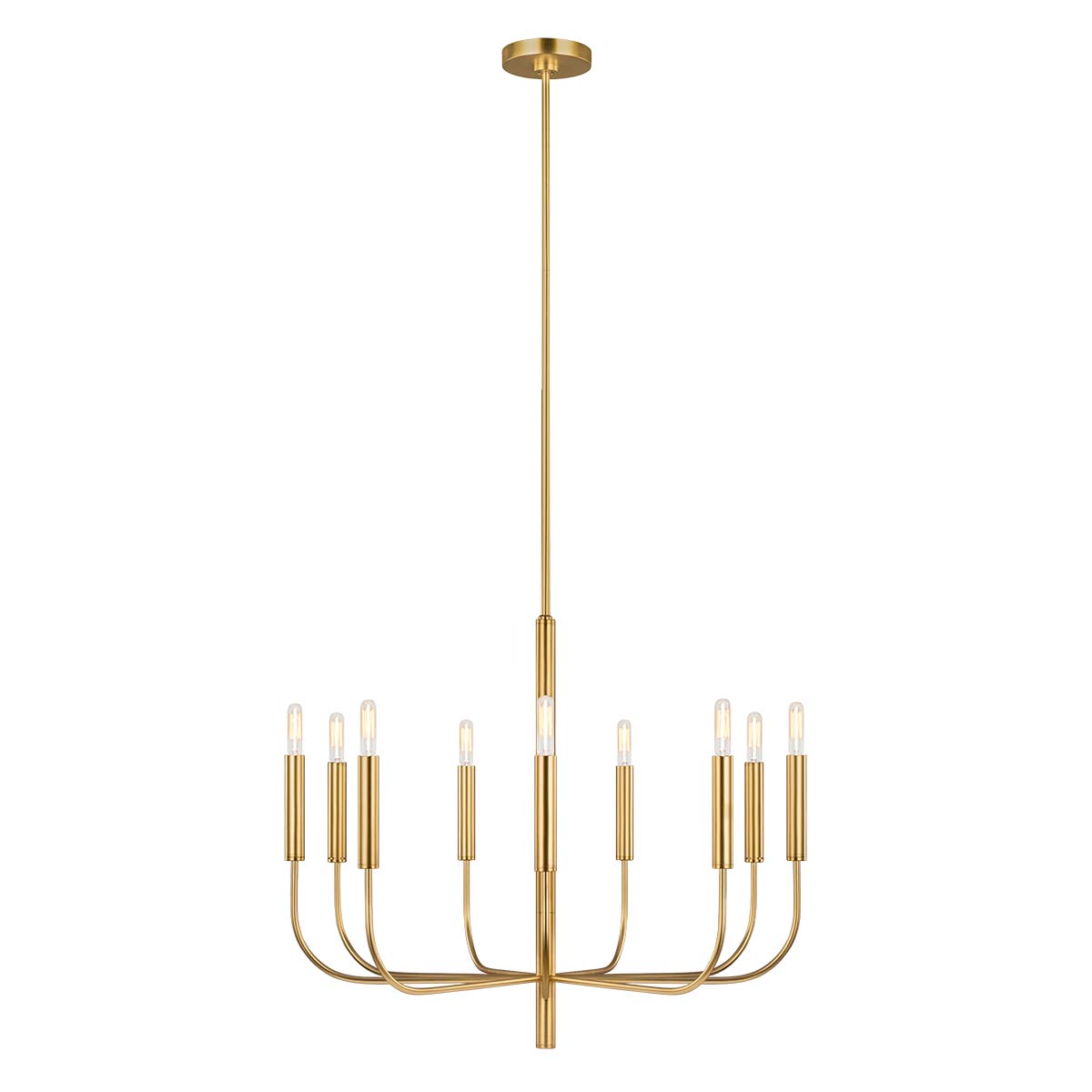 Brianna 9 Light Chandelier – Burnished Brass