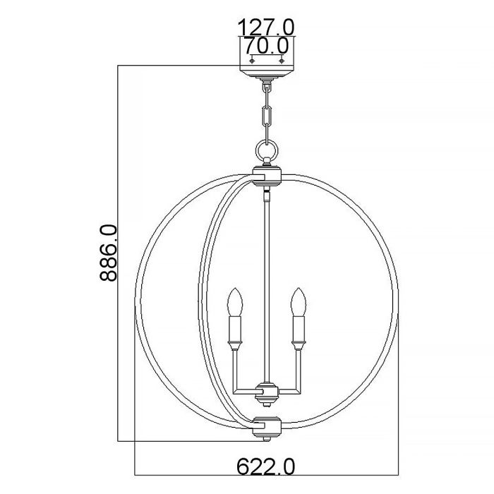 Corinne 6 Light Pendant - Polished Nickel, Crystals