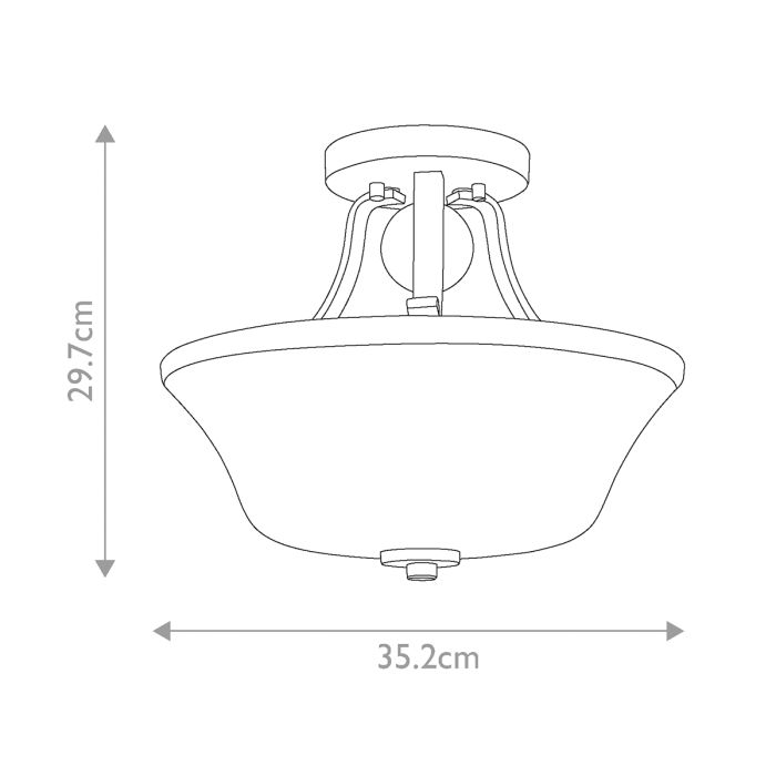 Evington 2 Light Semi-Flush - Satin Nickel
