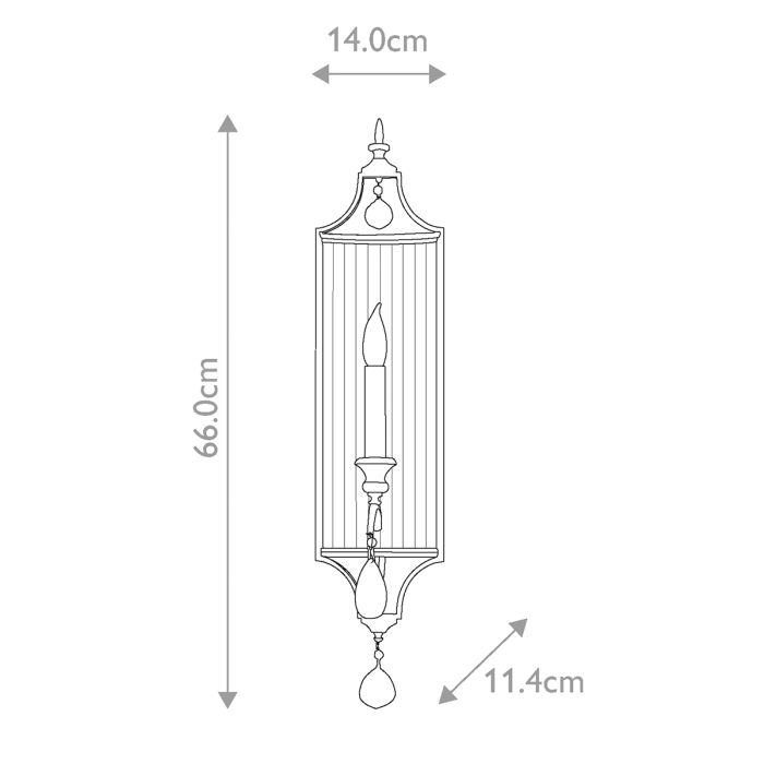 Gianna 1 Light Wall Light - Gilded Silver