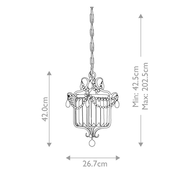 Gianna 1 Light Pendant - Gilded Silver