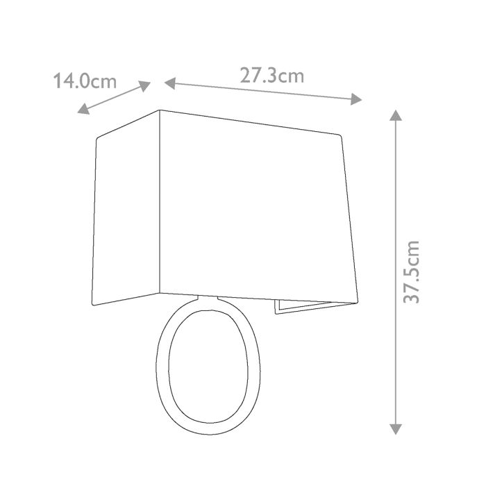 Indo 1 Light Wall Light - Aged Iron and off white cotton shade