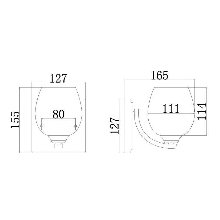Kalli 1 Light Wall Light - Polished Chrome