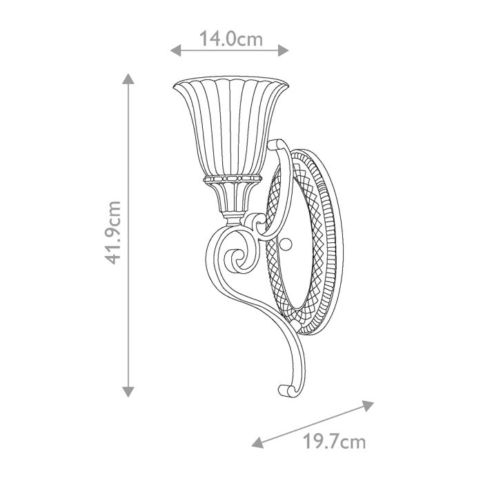 Kelham Hall 1 Light Wall Light - Firenze Gold / British Bronze