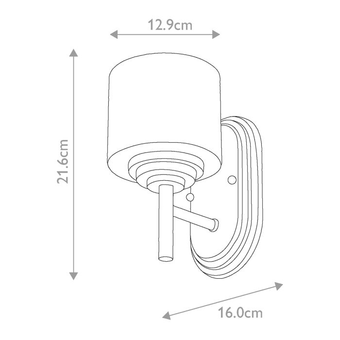 Malibu 1 Light Wall Light - Polished Brass