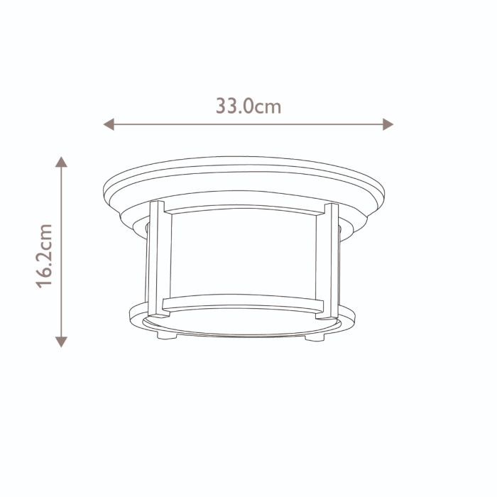 Merrill 2 Light Flush - Heritage Bronze