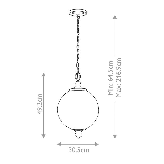Parkman 1 Light Large Pendant - Brushed Steel