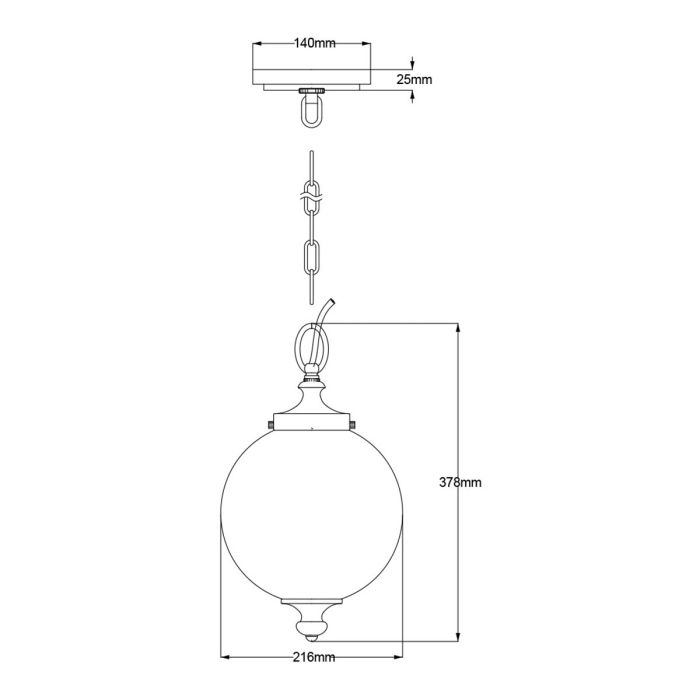 Parkman 1 Light Small Pendant - Polished Nickel