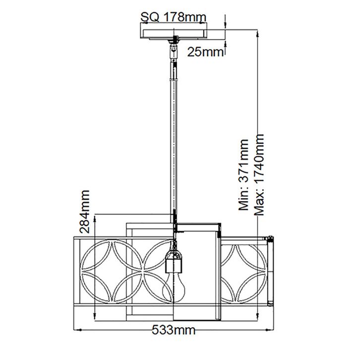 Remy 1 Light Pendant Chandelier Light - Heritage Bronze / Parissiene Gold