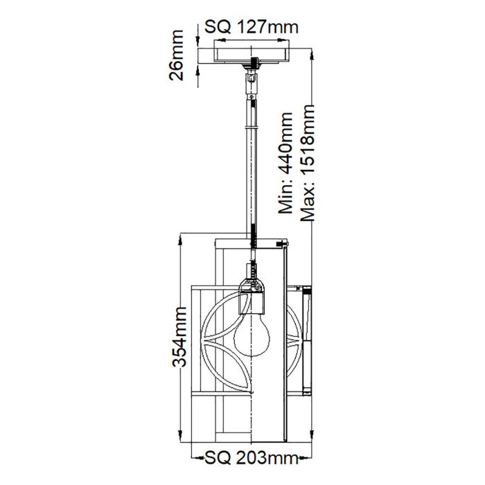 Remy 1 Light Pendant Light - Heritage Bronze / Parissiene Gold