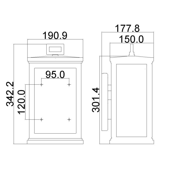 Roscoe 1 Light Medium Wall Lantern - Textured Black