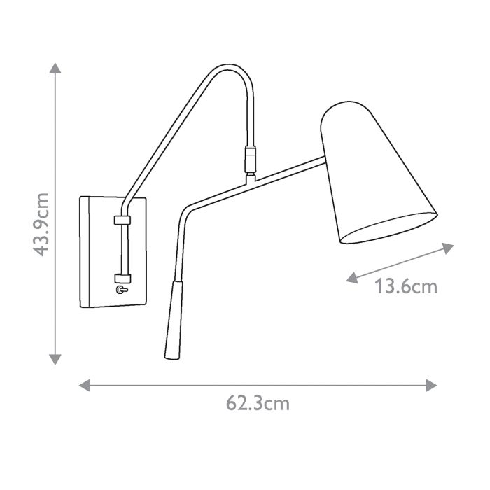 Simon 1 Light Wall Light - Midnight Black