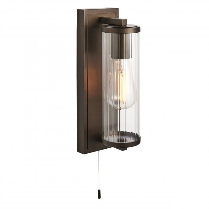 Fiji Tube Wall Light - IP44 - Dark Bronze