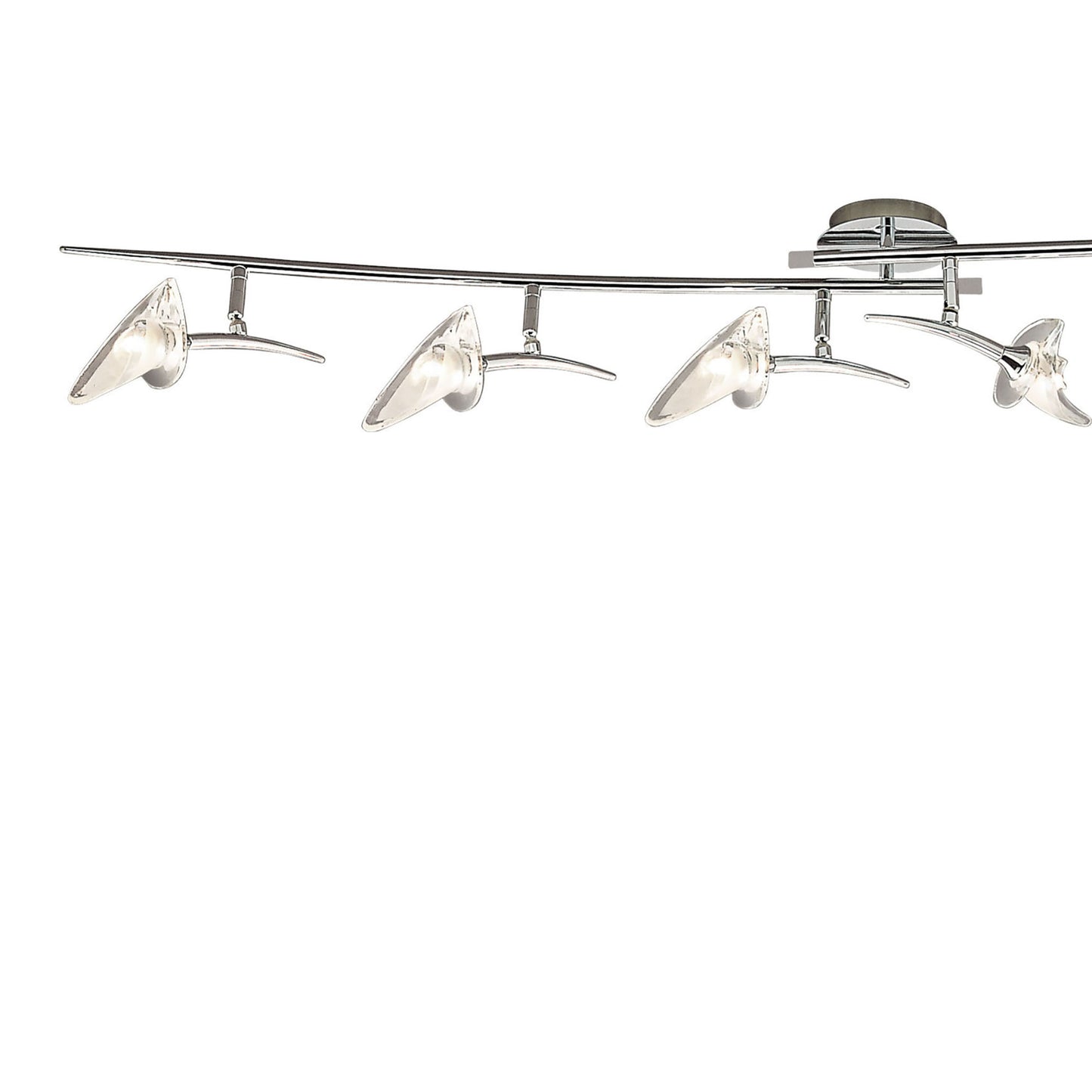 Flavia Linear Spot Light 6 Light G9 With Adjustable Heads, Polished Chrome by Mantra