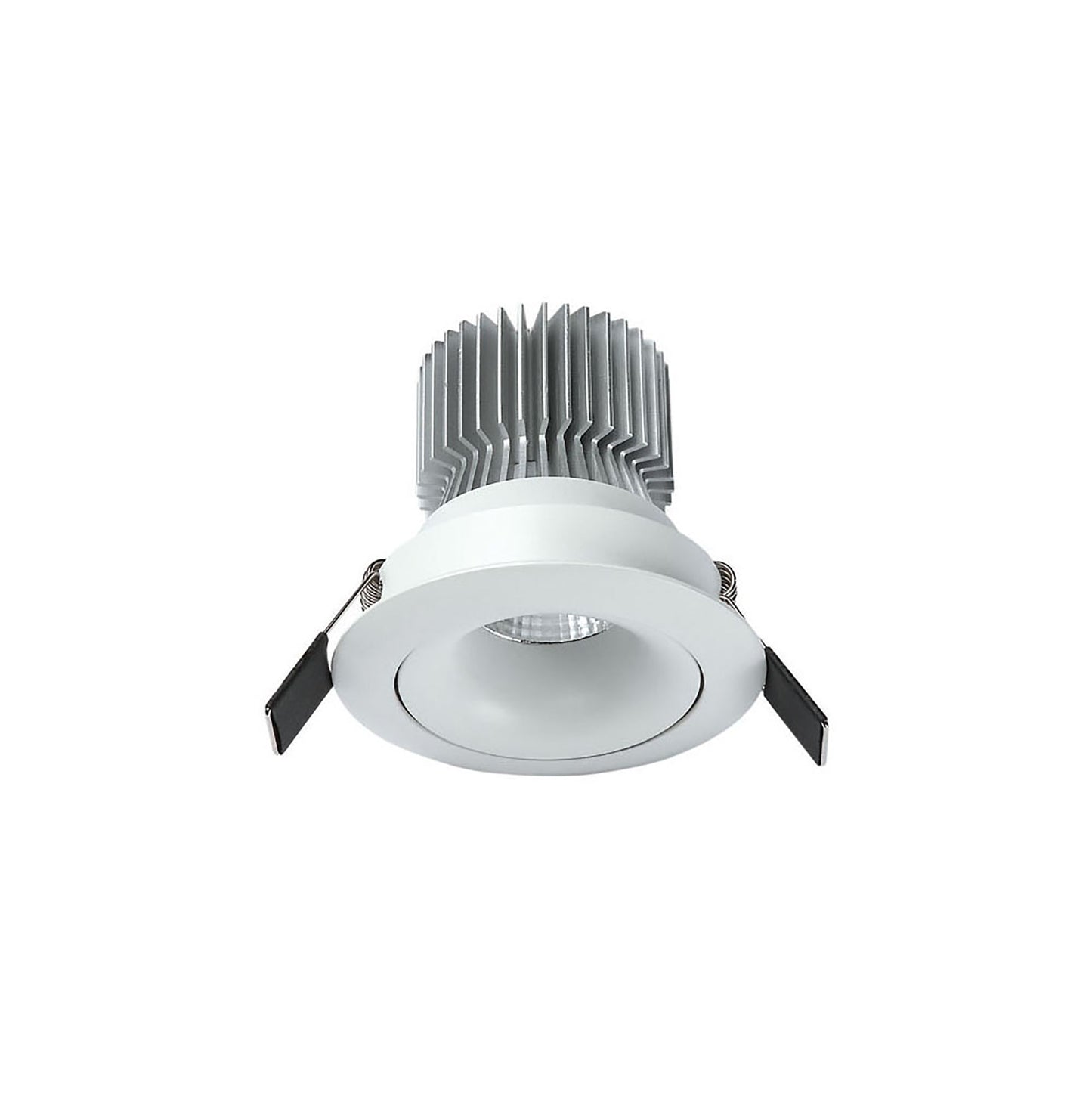 Formentera Recessed Swivel Downlight 8cm Round 7W COB LED 3000K, 550lm, Matt White, Driver Included, 3yrs Warranty by Mantra
