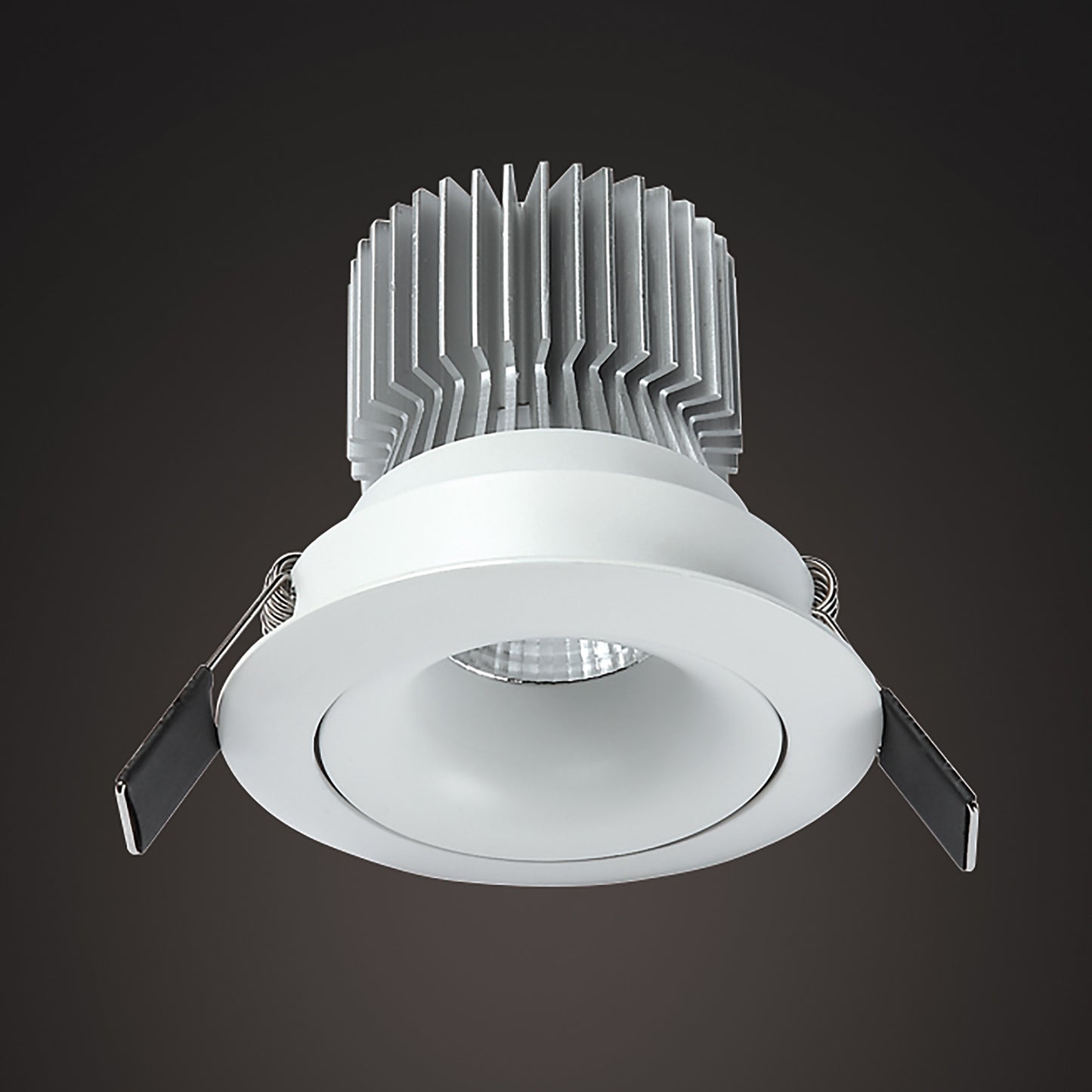 Formentera Recessed Swivel Downlight 8cm Round 7W COB LED 4000K, 580lm, Matt White, Driver Included, 3yrs Warranty by Mantra
