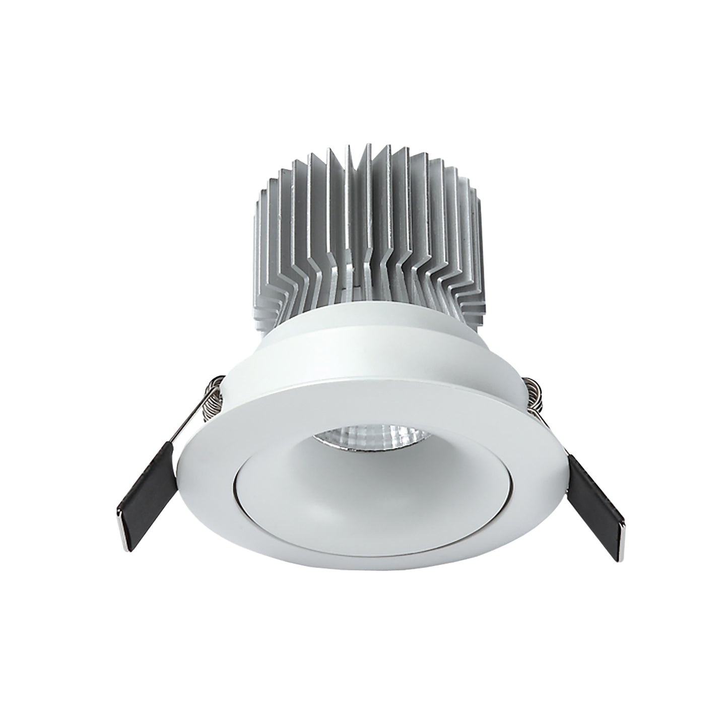 Formentera Recessed Swivel Downlight 8cm Round 7W COB LED 4000K, 580lm, Matt White, Driver Included, 3yrs Warranty by Mantra