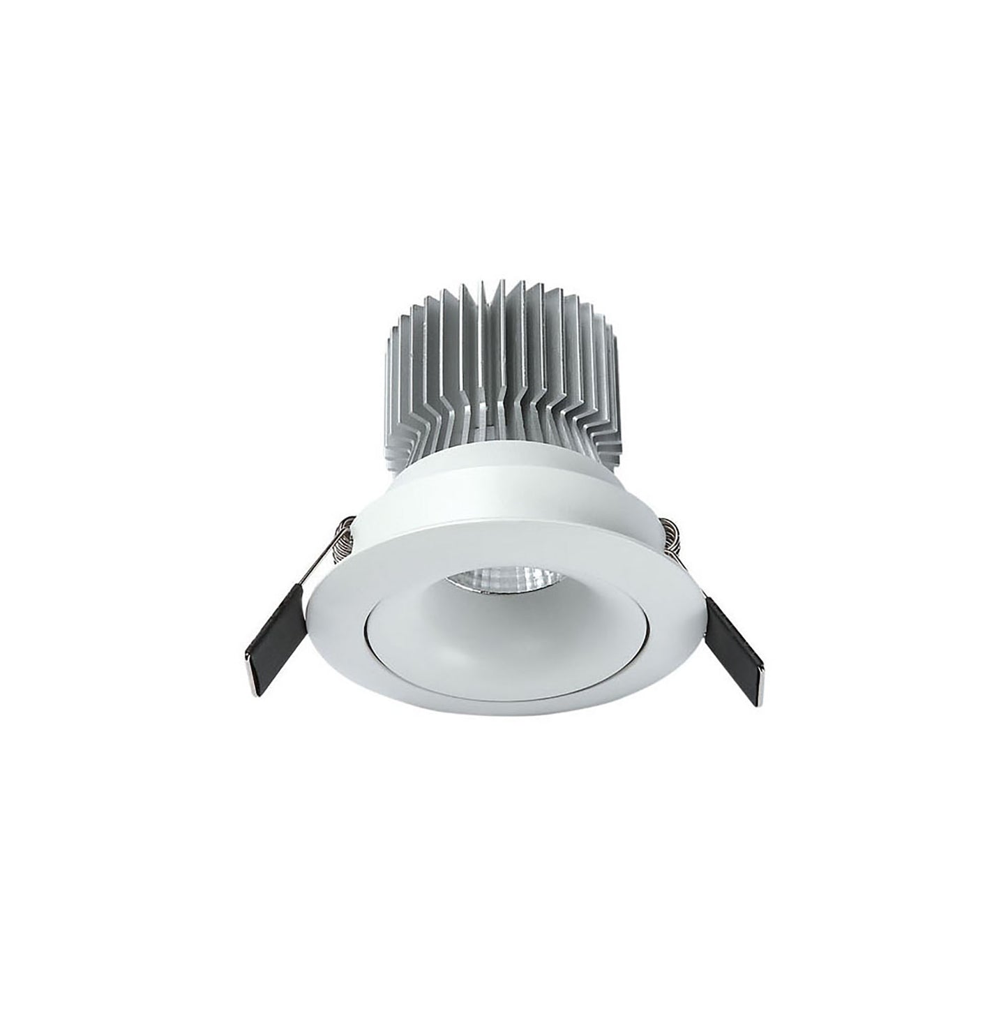 Formentera Recessed Swivel Downlight 8cm Round 7W COB LED 4000K, 580lm, Matt White, Driver Included, 3yrs Warranty by Mantra
