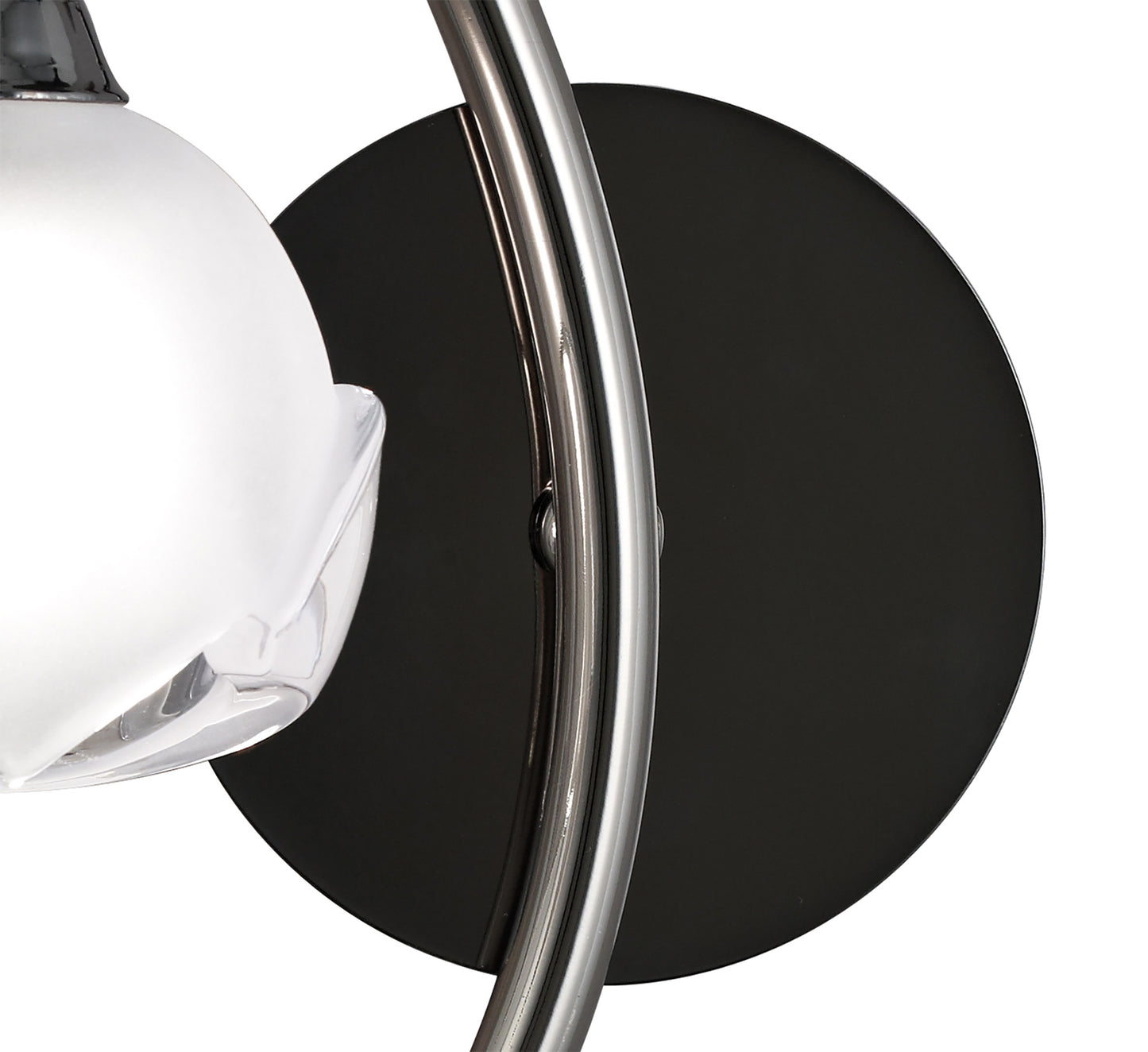 Fragma Wall Lamp Left Switched 1 Light G9, Black Chrome by Mantra