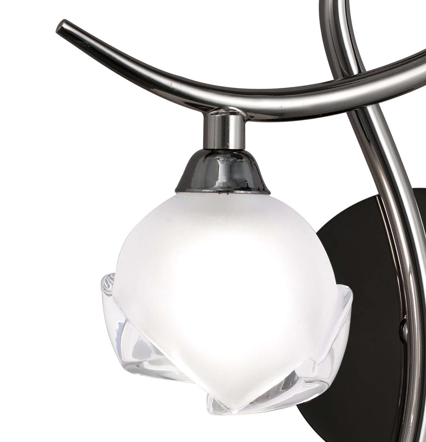 Fragma Wall Lamp Left Switched 1 Light G9, Black Chrome by Mantra