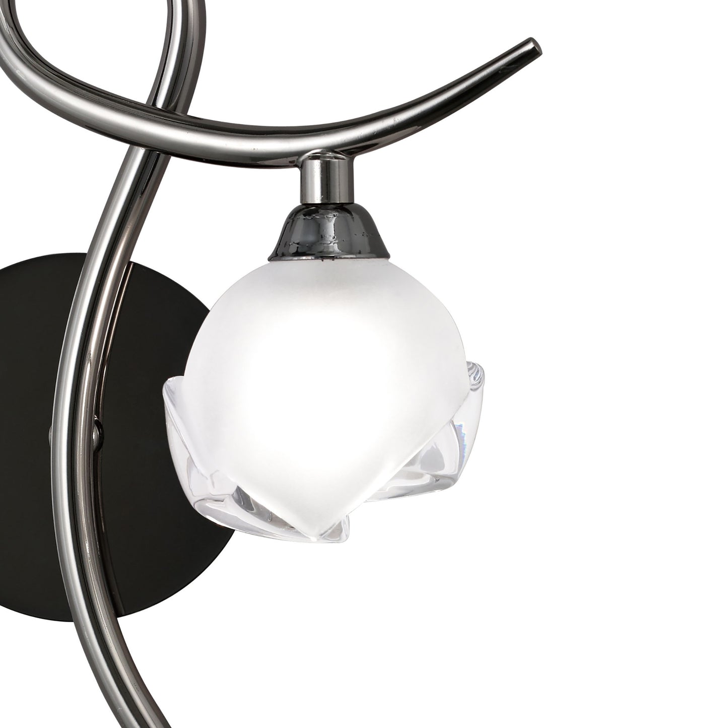 Fragma Wall Lamp Right Switched 1 Light G9, Black Chrome by Mantra