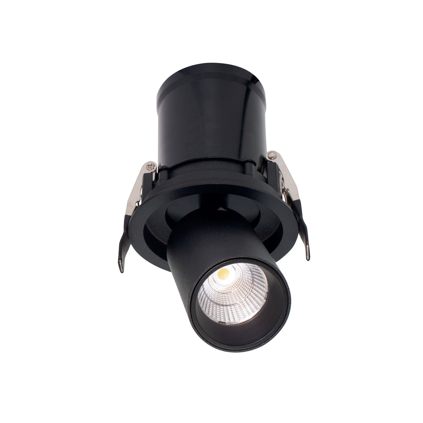 Garda Retractable Recessed Swivel Spotlight, 7W, 2700K, 610lm, Black, Cut Out 84mm, Driver Included, Driver Included, 3yrs Warranty by Mantra