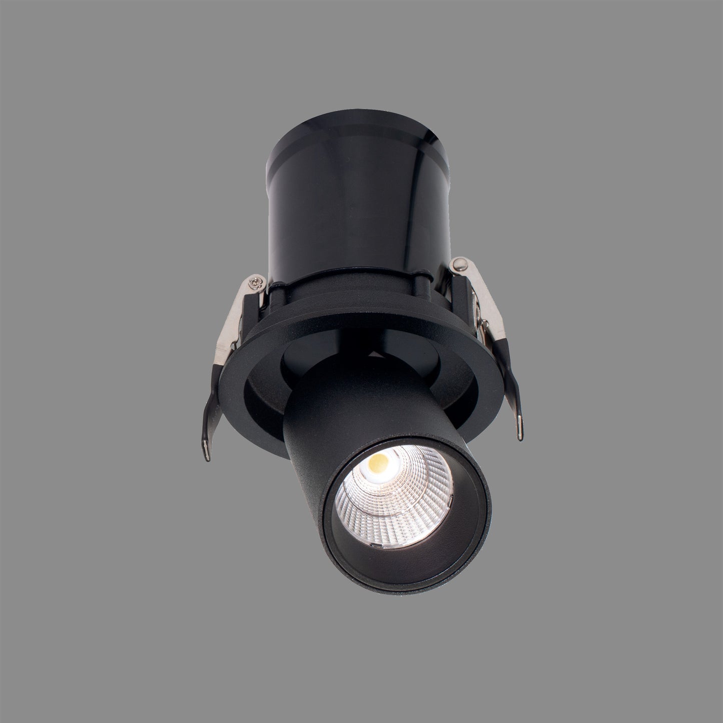 Garda Retractable Recessed Swivel Spotlight, 7W, 3000K, 610lm, Black, Cut Out 84mm, Driver Included, Driver Included, 3yrs Warranty by Mantra