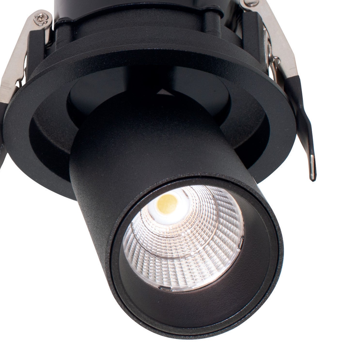 Garda Retractable Recessed Swivel Spotlight, 7W, 3000K, 610lm, Black, Cut Out 84mm, Driver Included, Driver Included, 3yrs Warranty by Mantra