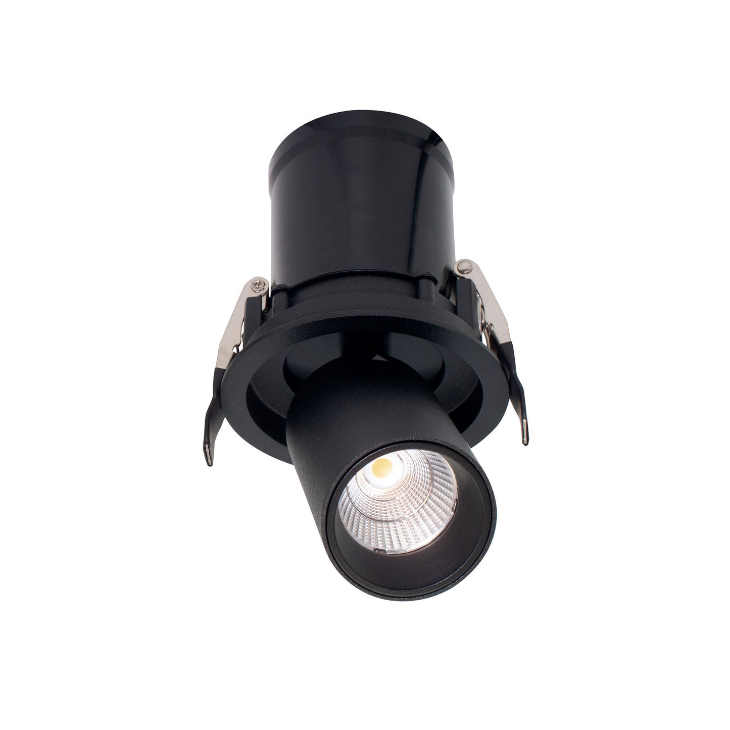 Garda Retractable Recessed Swivel Spotlight, 7W, 3000K, 610lm, Black, Cut Out 84mm, Driver Included, Driver Included, 3yrs Warranty by Mantra
