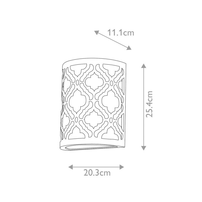 Arabella 1 Light Wall Light - Distressed Gold, Ivory Shade