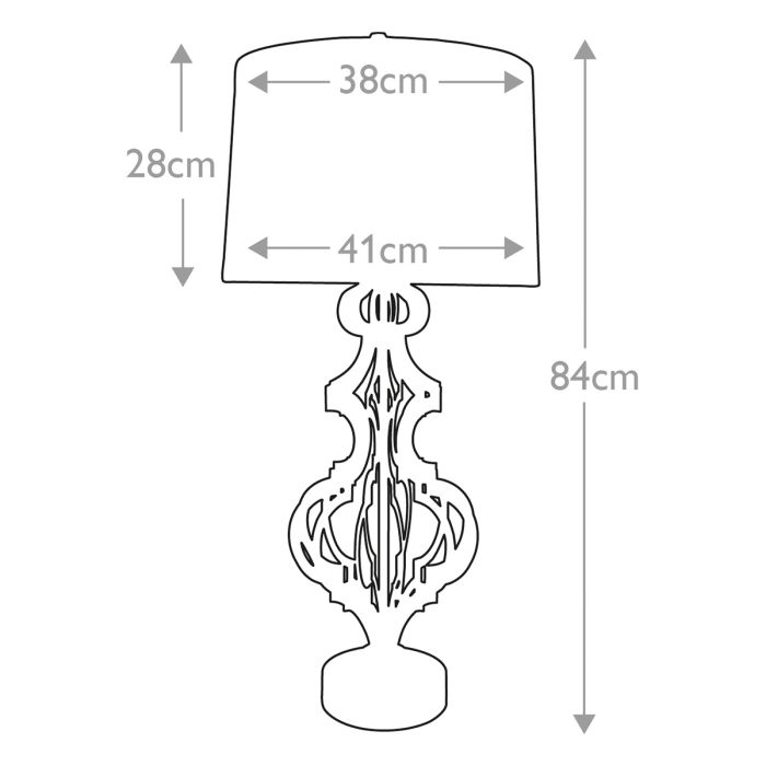 Octavia 1 Light Table Lamp - Distressed Gold with Cream Shade