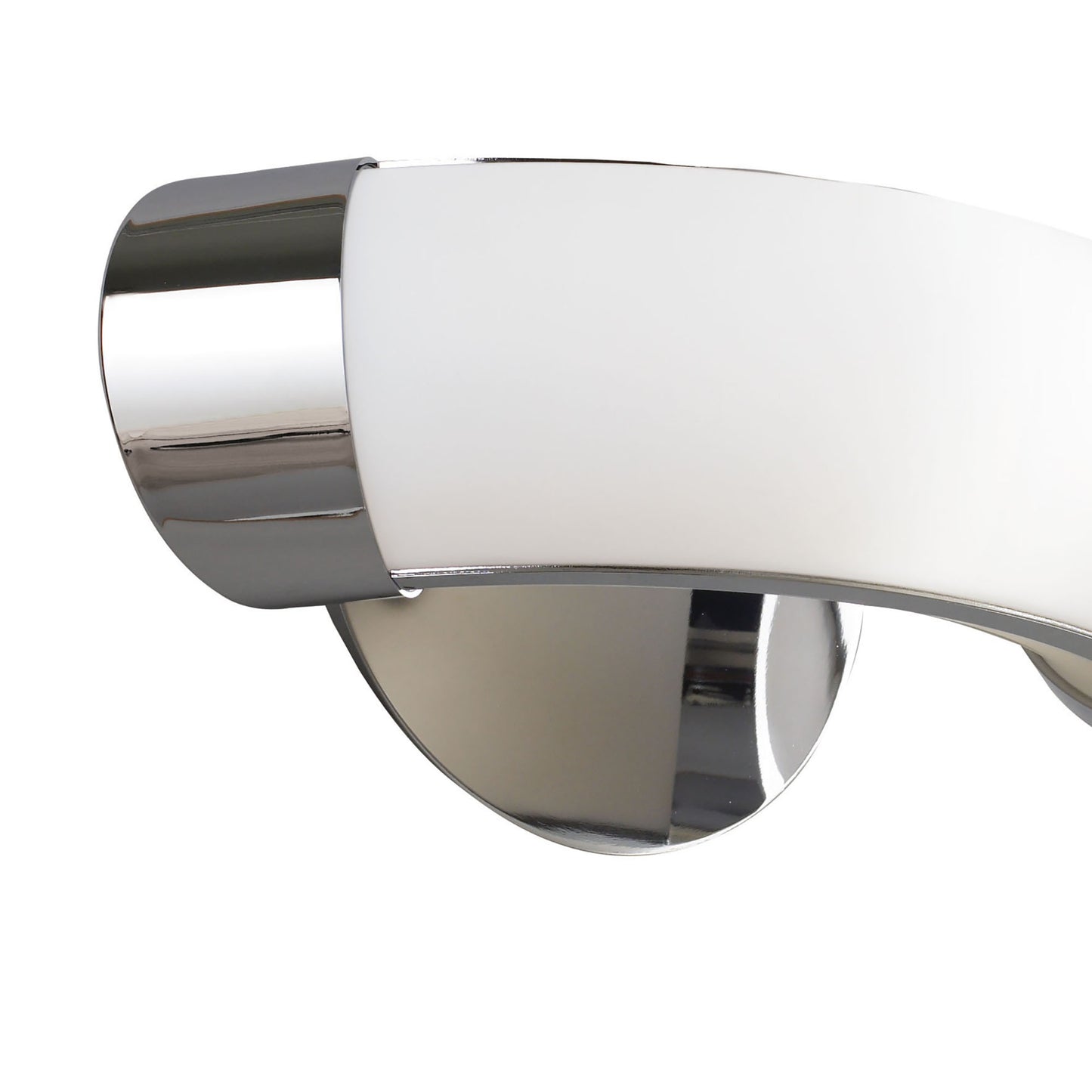 Guss Wall Lamp Switched GU10 1 Light L1/SGU10, Polished Chrome/White Acrylic, CFL Lamps INCLUDED by Mantra