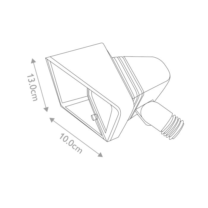 Bronze Floodlight Fitting - Verdigris