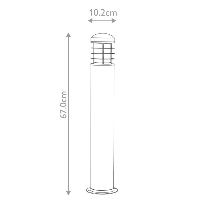 Poole 1 Light Bollard - Teak and Stainless Steel