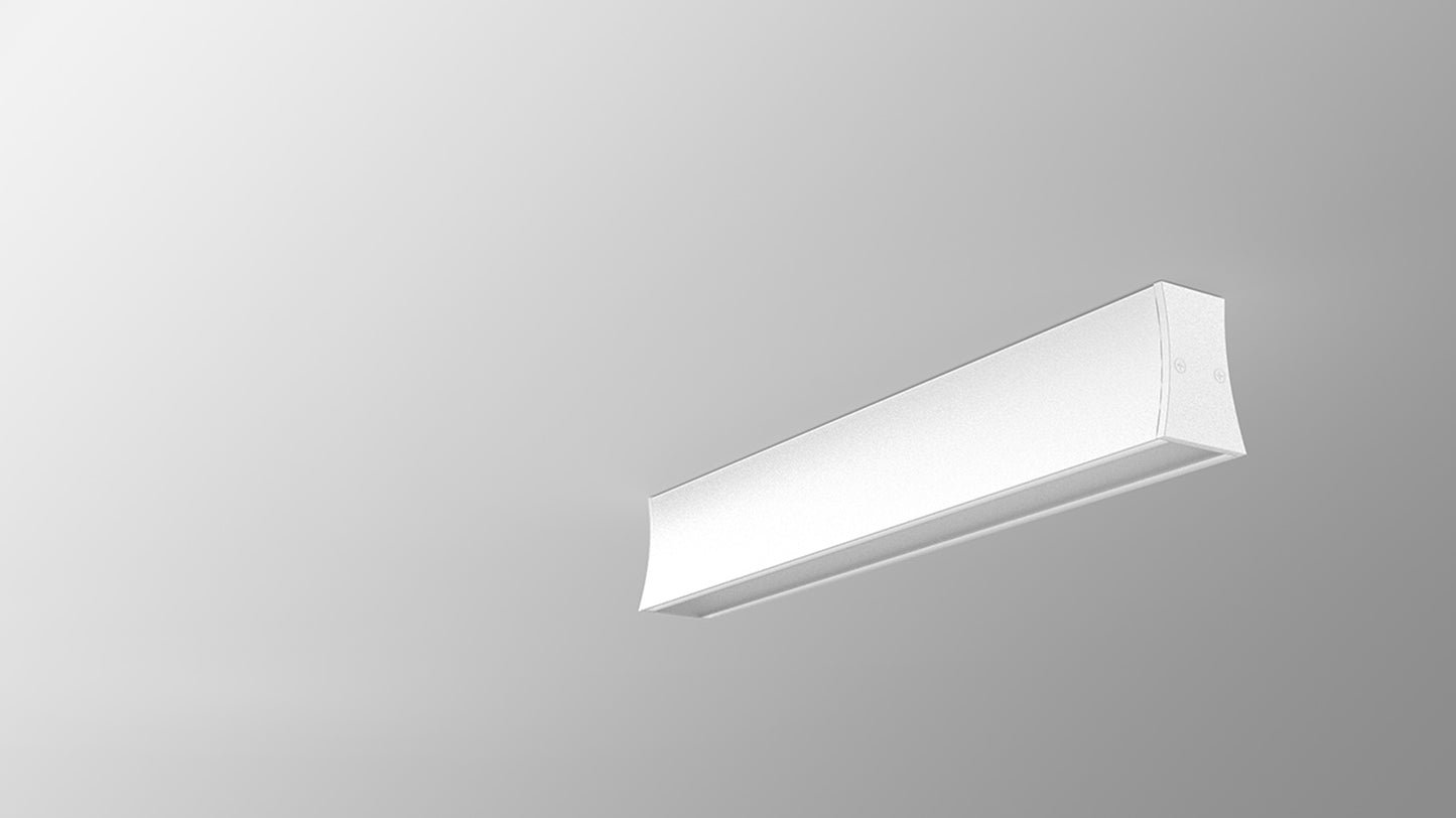 Hanok 40cm Linear Ceiling Light 110°, 14W LED, 4000K, 1000lm, White, 3yrs Warranty by Mantra