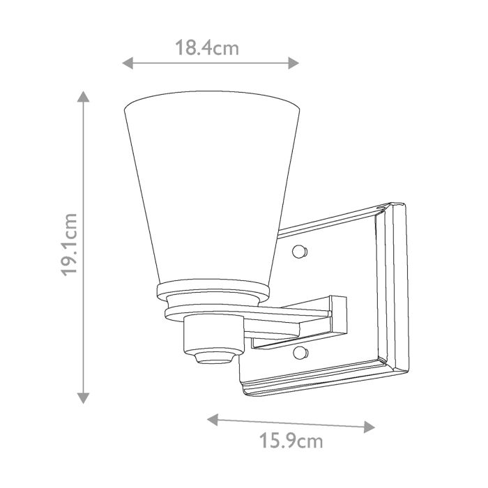 Avon 1 Light Wall Light - Polished Chrome