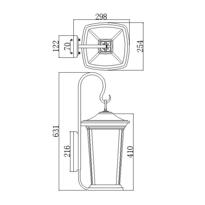 Bromley 3 Light Large Wall Lantern - Oil Rubbed Bronze