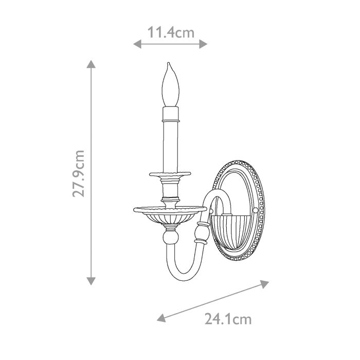 Cambridge 1 Light Wall Light - Burnished Brass