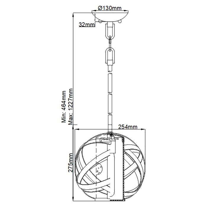 Carson 1 Light Pendant Light - Vintage Iron