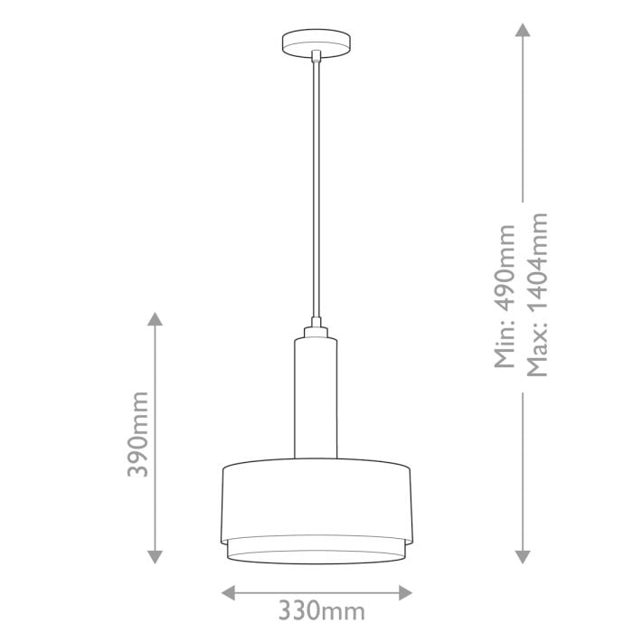 Cedric Medium Pendant - Lacquered Brass