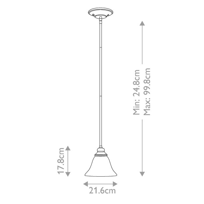 Cello 1 Light Mini Pendant - Antique Bronze