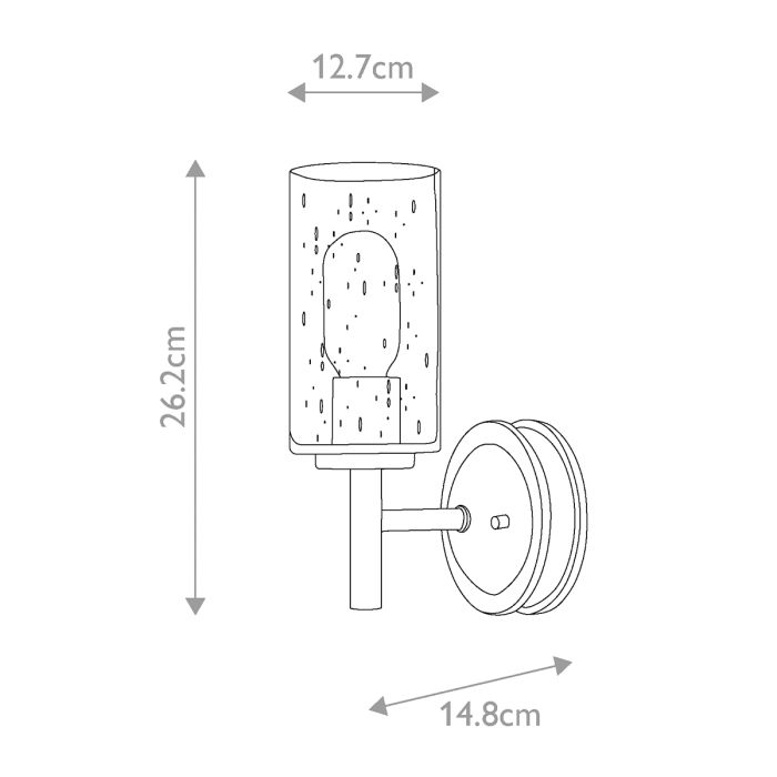 Collier 1 Light Wall Light - Heritage Brass