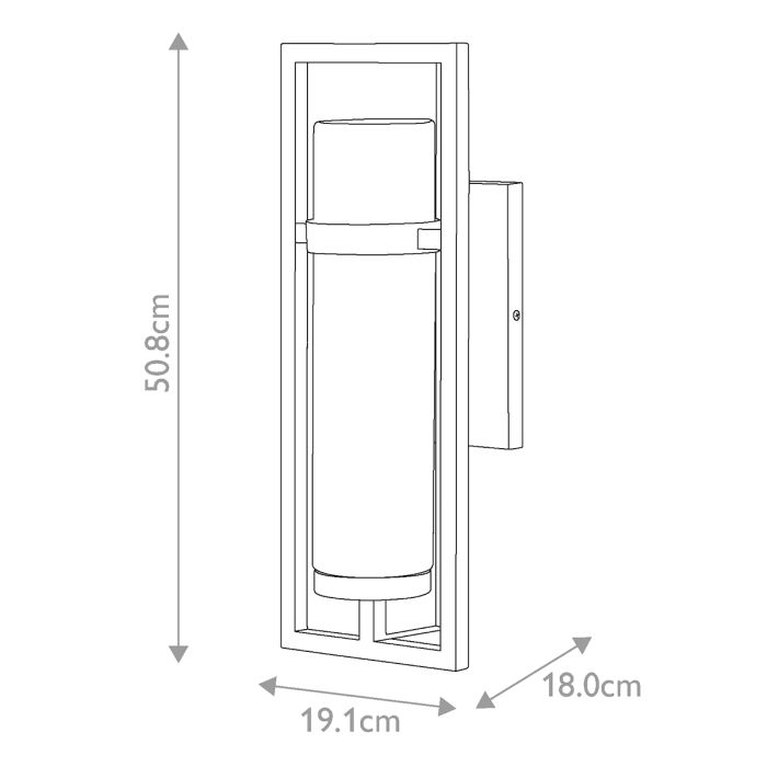 Cordillera 1lt Wall Light - Black